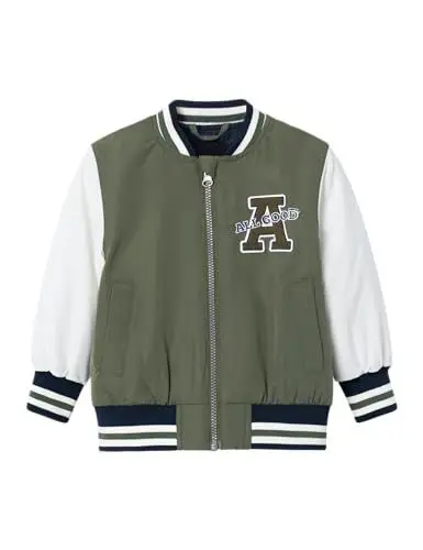 Produktbild: NAME IT Unisex Nknmain Bomber Jacket Pb Bomberjacke, Grün, 146