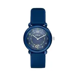 Produktbild: s.Oliver Armbanduhr Jungen Kinder Quarzuhr Analog, mit Silikon Armband, Blau, 5 bar Wasserdicht, Kommt in Uhren Geschenk Box, 2036534