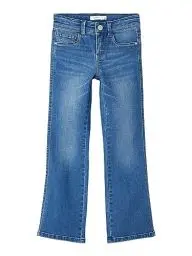 Produktbild: NAME IT Mädchen Nkfpolly Dnmtomo 3676 Boot Pant Noos Hose, Dark Blue Denim, 152 EU