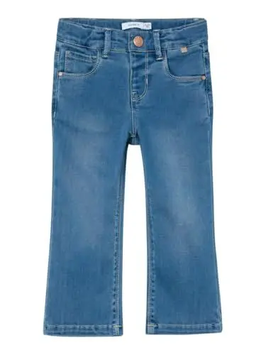 Produktbild: NAME IT Mädchen Nmfsalli 8292-to Noos Bootcut-Jeans, Light Blue Denim, 104 EU