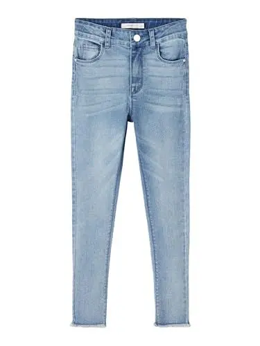 Produktbild: name it Damen NKFPOLLY DNMTECE 2612 HW A Pant NOOS Jeans, Medium Blue Denim, 92