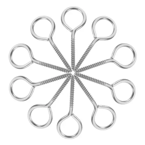 Produktbild: NAMOARLY 10 Stück Schraubösen Edelstahl Robuste Ösenschrauben Metallschrauben Haken Für Befestigung Und Aufhängung Langlebig Und Rostfrei