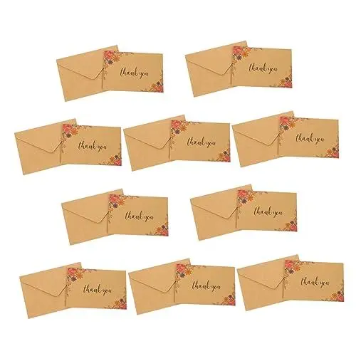 Produktbild: NAMOARLY 10pcs Gruß Gruß Danke Karte Dank Karten Memo Karte Für Thanksgiving Geburtstag
