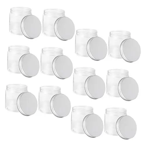 Produktbild: NAMOARLY Einmachglas-set Mit Luftdichtem Deckel 250 Ml Silberfarbener Aluminiumdeckel 12 Stück