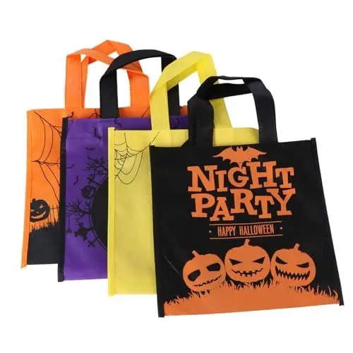 Produktbild: NAMOARLY 12er-pack Halloween-süßigkeitentüten Aus Vlies Geschenktüten Party-handtaschen Vlies-taschen-set Ideal Zur Aufbewahrung Von Snacks
