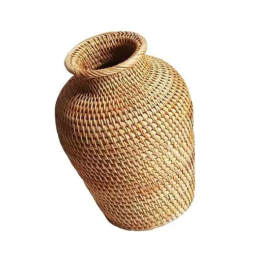 Produktbild: NAMOARLY Rattan Woven Blumenvase Dekorativer Flower Insert Craft Vase Für Trockenblumen Handgefertigte Deko-vase Durchmesser Für Wohn Esszimmerdeko