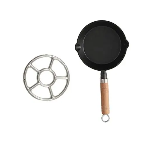 Produktbild: NAMOARLY 1 Set Heiße Ölpfanne Öl-Heiztopf Induktions-Bratpfanne Mini-Bratpfanne Kleine Bratpfanne Antihaftbeschichtete Bratpfanne Kein Klebriges Braten Mini-Heizung Kleiner