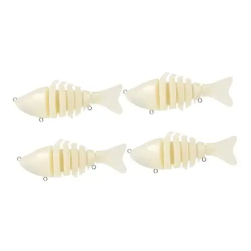 Produktbild: NAMOARLY Realistische Bass 4 Stück Unbemalt Angeln 7-Design Für Süßwasser/Angeln