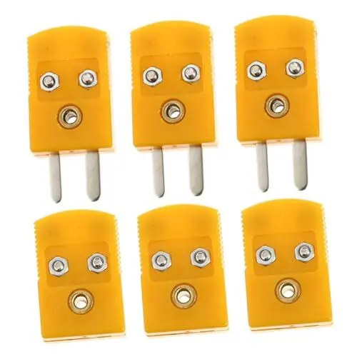 Produktbild: NAMOARLY 6 Stück Thermoelement Stecker K Typ Stecker Thermoelement Stecker Typ K Männlich Adapterstecker K Typ Thermoelement Bananenstecker Thermoelement Adapter K Typ