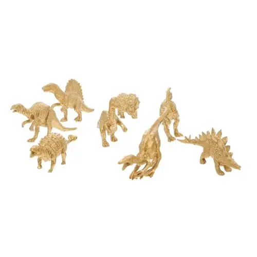 Produktbild: NAMOARLY 8st Goldenes Dinosauriermodell Kleine Dinosaurier-spielzeuge Mini-tierfiguren Figuren Figur Goldfiguren Dinosaurier-babyparty Tierisches Spielset Dschungeltierfiguren Plastik
