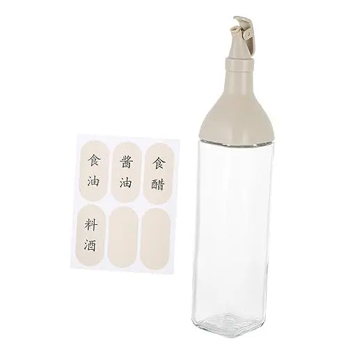 Produktbild: NAMOARLY Automatische Ölflasche aus Bleifreiem 500ml Auslaufsicherer Ölspender mit Silikondichtung für Küche und Haushalt Gewürzbehälter für Öl Essig und Flüssigkeiten