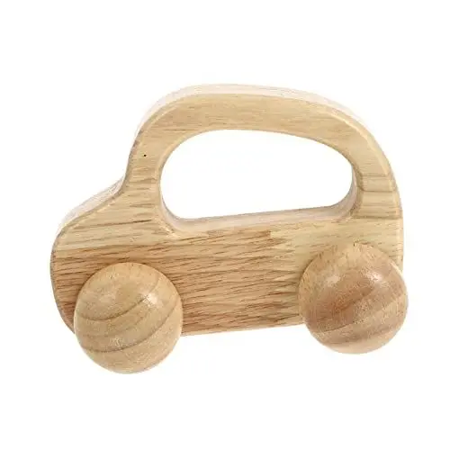 Produktbild: NAMOARLY Baby hält Auto Baby Teething Toys Baby lernspielzeug Baby Beißspielzeug Spielzeug für Kleinkinder Kinderspielzeug Spielzeug für Babyautos Schiebespielzeug aus Holz hölzern Wagen