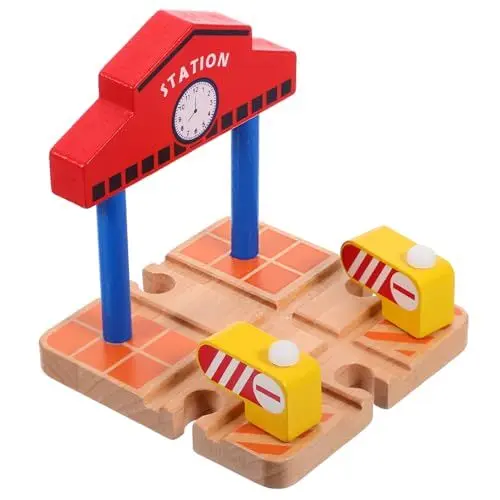 Produktbild: NAMOARLY Eisenbahnspielzeug Eisenbahnset Aus Eisenbahnerweiterungsblock Spielzeugeisenbahnteile Bahnsteigspielzeug Für Spiele Modelle Der Zug Kind Holz Puzzle