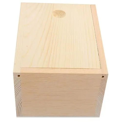 Produktbild: NAMOARLY Holz Mit Schiebedeckel Robuste Holzkiste Mit Schiebebox Vielseitig Einsetzbar Für Zuhause Büro Küche Kinderzimmer