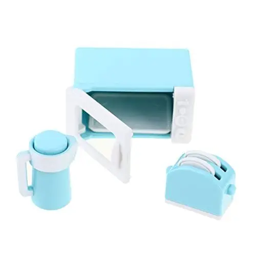 Produktbild: NAMOARLY Küchen Und Spielset Für Kleinkinder 1 Set Mit Mikrowelle Wasserkocher Und Brotbackmaschine Im Mini Design Ideal Für Kreative Rollenspiele Im Kinderzimmer Fördert Die