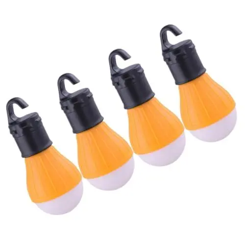 Produktbild: NAMOARLY 4stücke Campinglaterne Mit Leds Tragbares Hängelicht Für Zelte Notfalllicht Abs-material Ohne Batterie Orange