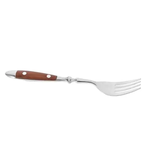Produktbild: NAMOARLY Besteck Besteck Mit Holzgriff Set Aus 6 Edelstahl Dessertgabeln Mit Holzgriff Ideal Als Kuchengabel Und Teegabel Robustes Tafelbesteck Für Den Täglichen Gebrauch 15 Cm Länge