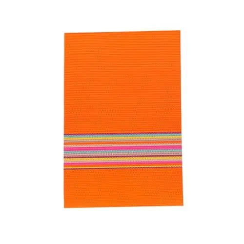 Produktbild: NAMOARLY Kissen-tischset Hitzebeständig Pvc- Tischset Für Heiße Teller Und Tassen Waschbar 95°-netzgewebe Dekoratives Gittermuster Für Den Esstisch Orange