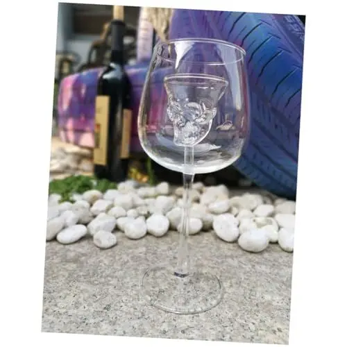 Produktbild: NAMOARLY Weintrinkgeschirr Weinbecher d -Weinkelche Bier Kelch Whisky-Becher Weinglas Totenkopfkelch Weingläser Kelch Weinglas Tasse Skelett nüchternes Glas