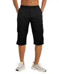 Produktbild: NANAMEEI Herren Hose 3/4 Wanderhose Elastisch Schnelltrocknend Herren Capri Hose Kurze Hosen Herren Trekking Schwarz XL