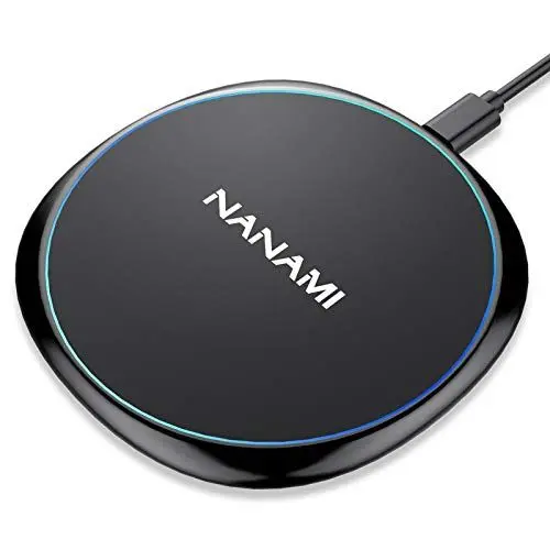 Produktbild: NANAMI Wireless Charger Pad, 10W Qi Induktive Ladestation für Samsung Galaxy S24 S23 S22 S21 S20 Note 20, Schnelles kabelloses Ladegerät Ladepad für iPhone 16 15 14 13 12 11 XS Max XR X 8 Plus AirPods