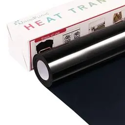 Produktbild: NANAPLUMS Plotterfolie Textil, 30.5cm×4m Flexfolie Plotter Textil, Bügelfolie für Textilien Transferfolie zum Aufbügeln für DIY T-Shirt, Stoffe(Schwarz)
