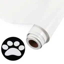 Produktbild: NANAPLUMS Plotterfolie Textil, Neuer 3D-Puff-Vinyl-30,5 x 100 cm Puff HTV Vinylrolle für T-Shirts, 3D-Puff-Hitzetransfer-Vinyl, Einfach zu schneiden, zu entgittern und zu übertragen, Weiß