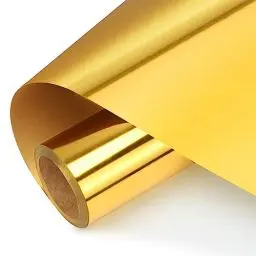 Produktbild: NANAPLUMS Selbstklebendes Plotterfolie Vinyl - Holographisches Permanentes Plotterfolie Vinyl, Selbstklebende Folie für Dauerhaften Aufklebern, Schilder(Metallisches Gold, 30.5x200cm)