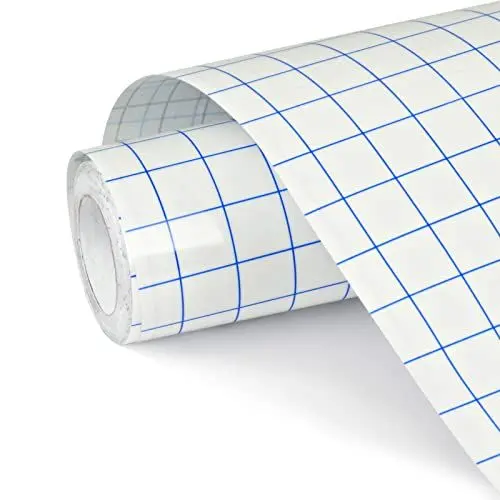 Produktbild: NANAPLUMS Transferfolie Plotter für Vinyl-Plotter Zubehör mit Blaues Ausrichtungsgitter für präzise Platzierung von Abziehbildern, Schildern und Fensterdekorationen (Blau, ‎30.5cmx5m)