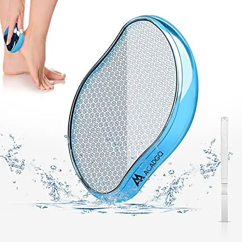 Produktbild: Nano Glas Hornhautentferner, 2 in 1 Nass & Trocken Hornhauthobel, Schnelle, Sichere und Effektive Hornhautfeile für die Häusliche Fußpflege, Hochglanz Blau