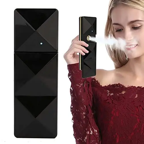 Produktbild: Nano Mister für Wimpernverlängerung, Lash Extension Supplies Protable USB Nano Handy Mist Spray Luftbefeuchter Face Hydration Atomization Sprayer Facial Mister(Athen Schwarz)