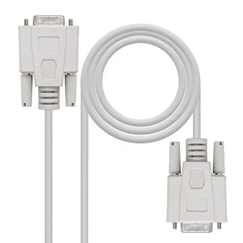 Produktbild: Nanocable 10.14.0602 - Serieller RS232 Kommunikationskabel, Nullmodem, DB9/H-DB9/H, Femelle-Femelle, Beige, 1.8 mts