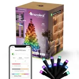 Produktbild: Nanoleaf 24M Smarte Lichterkette Weihnachtsbaum, IP44 RGB IC LEDs für Innen & Außen, Animierte Farb-Szenen, Musik Sync, Matter über WLAN, App- und Sprachsteuerung mit Alexa Apple Google Weihnachtsdeko