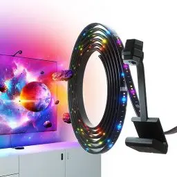 Produktbild: Nanoleaf 4D Screen Mirror + Lightstrip Kit für Fernseher/TV/Bildschirme bis zu 85 Zoll (215 cm) - Smart RGBW LED Strip + Kamera, Thread & WLAN, Funktioniert mit Alexa Google Apple