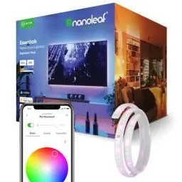 Produktbild: Nanoleaf Essentials Lightstrip Erweiterung, 1m Zusätzlich Smart RGBW LED Strip - Thread & Bluetooth 16 Mio. Farben Streifen, Musik & Bildschirm Sync, Funktioniert mit Google Home Apple, Deko & Gaming
