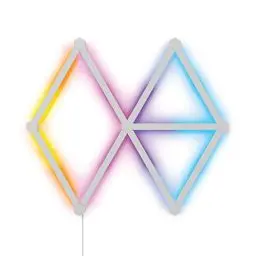 Produktbild: Nanoleaf Lines 60 Grad Starter Kit, 9 Smarten LED RGBW Lichtleisten - Modulare WLAN 16 Mio. Farben Wandleuchte Innen, Musik & Bildschirm Sync, Funktioniert mit Alexa Google Apple, für Deko & Gaming