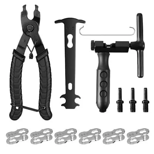 Produktbild: NANSIKE Kettenwerkzeug Fahrrad Set, Kettenzange, Fahrradketten Nieten und Kettenschloss Zange,kettenzange Fahrradkette,Fahrradketten Werkzeug,Kettenwerkzeug Fahrrad Set für 6-12 Fach Fahrradkette