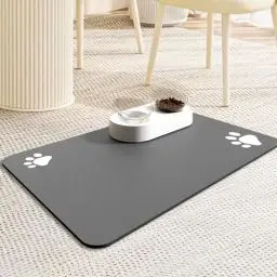 Produktbild: Waschbar Unterlage Katzennapf,40×60cm Super Saugfähige Futternapf Unterlage Katze,Super Saugfähige Futternapf Unterlage Katze,Gelten für Katzen Napfunterlage,Matte Hundenapf Unterlage