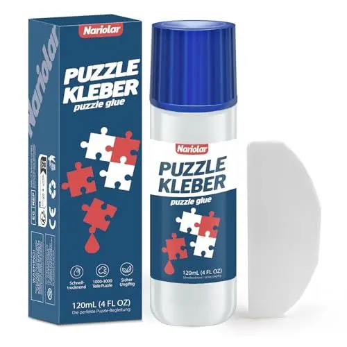 Produktbild: Nariolar Puzzle Kleber Transparent mit Applikator Geeignet für Befestigen und Aufhängen von Puzzles, Schnell Trocknend, 120ml