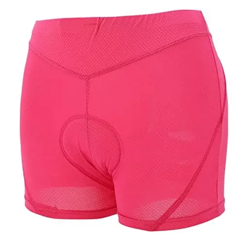 Produktbild: Naroote Fahrradshorts, Gepolsterte Shorts Zum Radfahren, Fahrradunterwäsche, Nylon-Spandex, Damen-Fahrradshorts, Gepolstert, Elastisch, Weich, Atmungsaktiv, für Bergradfahren,
