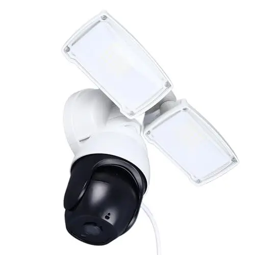 Produktbild: Naroote Flutlicht-Überwachungskamera, WiFi, Bewegungserkennung, Intelligente Verfolgung, IP66, Wasserdicht, AC100 Bis 240 V, PTZ- für Büro und Zuhause (EU-Stecker)