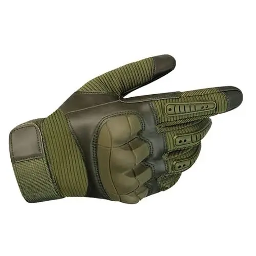 Produktbild: Vollfinger-Motorradhandschuhe, Multifunktionale, Rutschfeste Motorradhandschuhe, Atmungsaktiv, Guter Griff, Klettverschluss für Holzfäller (#8)
