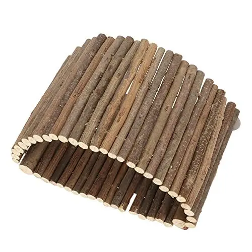 Produktbild: Naroote Wellensittich Schaukel Meerschweinchen Hängematte Vogelkäfig Zubehör Hängender Papagei,Vogel-Holz-Hängematten-Zelt Vogel-Zelt-Hängematten-Bogen-Brücken-Form-Protokoll