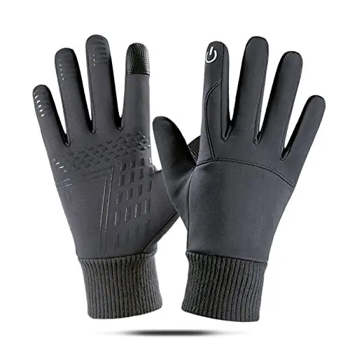 Produktbild: Naroote Winterhandschuhe, wasserdichte Fahrradhandschuhe, Touchscreen, Empfindlich, Starker Griff, Weich, rutschfest, für Herren-Bergsteigen (XL)