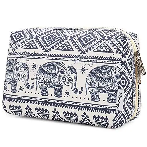 Produktbild: Narwey Make up Tasche Damen Schminktasche Kosmetiktasche Kulturtasche Damen Kulturbeutel, Makeup Tasche Makeup Bag (Elefant, Groß)