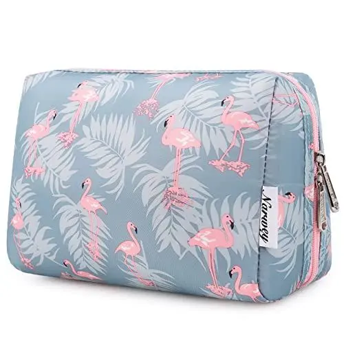 Produktbild: Narwey Make up Tasche Damen Schminktasche Kosmetiktasche Kulturtasche Damen Kulturbeutel, Makeup Tasche Makeup Bag (Flamingo, Groß)