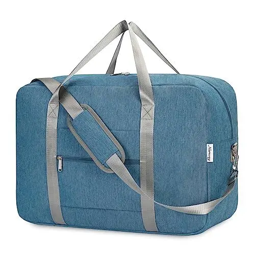 Produktbild: Narwey Handgepäck Tasche für Flugzeug Faltbare Reisetasche Damen Weekender Bag Sporttasche Damen Herren Handgepäck Koffer Groß 40L(Navy blau)