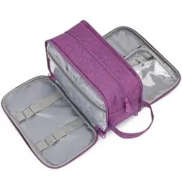 Produktbild: Narwey Kosmetiktasche Kulturbeutel Damen Schminktasche & Waschtasche Herren Große Reise Kosmetikbeutel Kulturtasche Make Up Tasche (Lila)