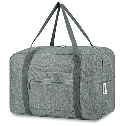 Produktbild: Narwey für Ryanair Handgepäck 40x20x25 & Handgepäck Tasche für Flugzeug - Faltbare Reisetasche Damen & Weekender Damen - Handgepäck Koffer 20L (Grau)