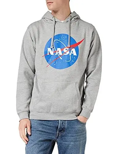 Produktbild: Nasa Herren Circle Logo Kapuzenpullover, Grau (Grey Marl SPO), X-Large